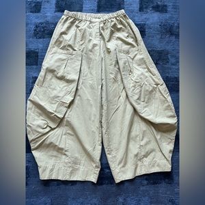 Eleven Stitch Design Double Pocket Pant, Women’s M, Light Khaki Green